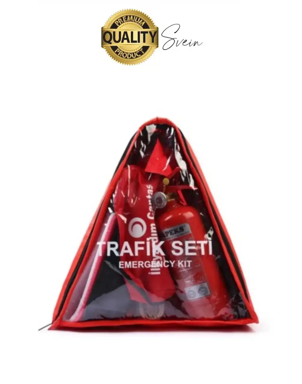 TSE Belgeli Muayene Uyumlu Çantalı TCK Yasasına Uygun Araç Oto Araba Üçgen Trafik Seti