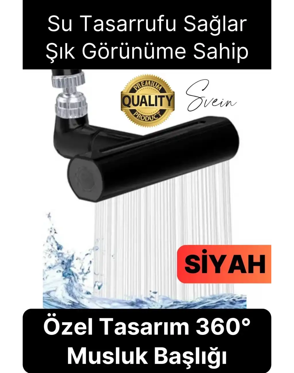 Özel Tasarım Dekoratif Mutfak Su Tasarruflu Krom Çelik 360 Derece Dönen Musluk Çok Fonksiyonlu