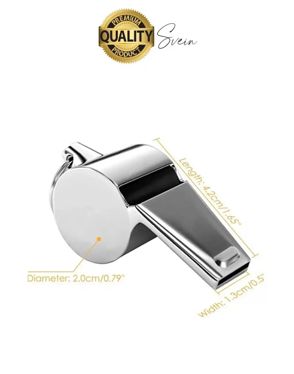 Kolay Kullanım Dayanıklı Askılı Sarı İpli Kutulu Büyük Boy Metal Düdük Taşınabilir Alanlara Uygun