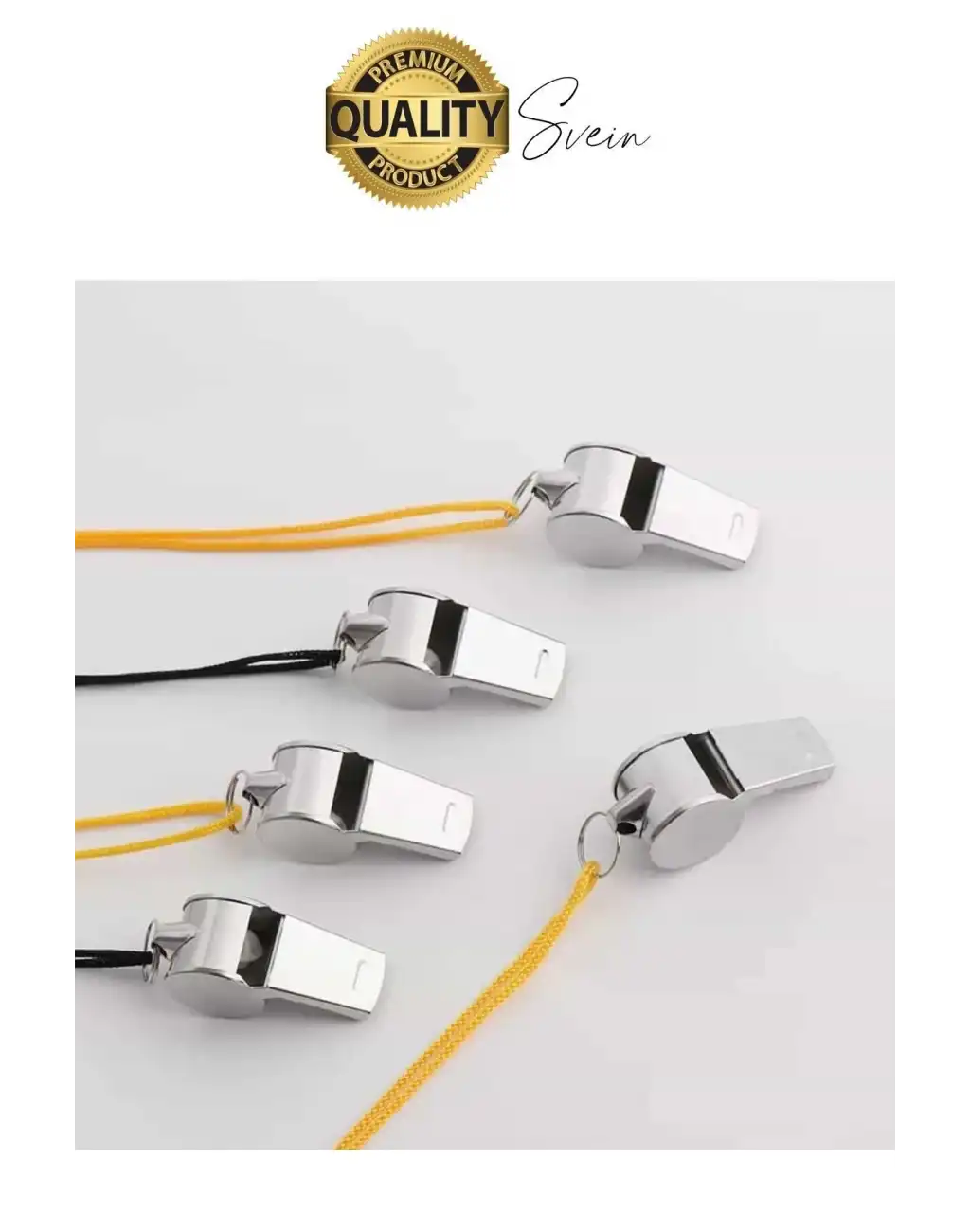 Kolay Kullanım Dayanıklı Askılı Sarı İpli Kutulu Büyük Boy Metal Düdük Taşınabilir Alanlara Uygun