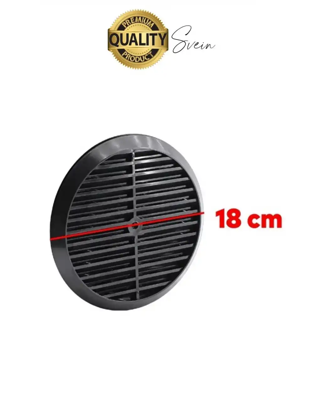 Aç Kapa Yalıtımlı Havalandırma Ayarlı 18cm Siyah Kapak Cam Menfezi Doğalgaz Boşluk Aparatı Başlık