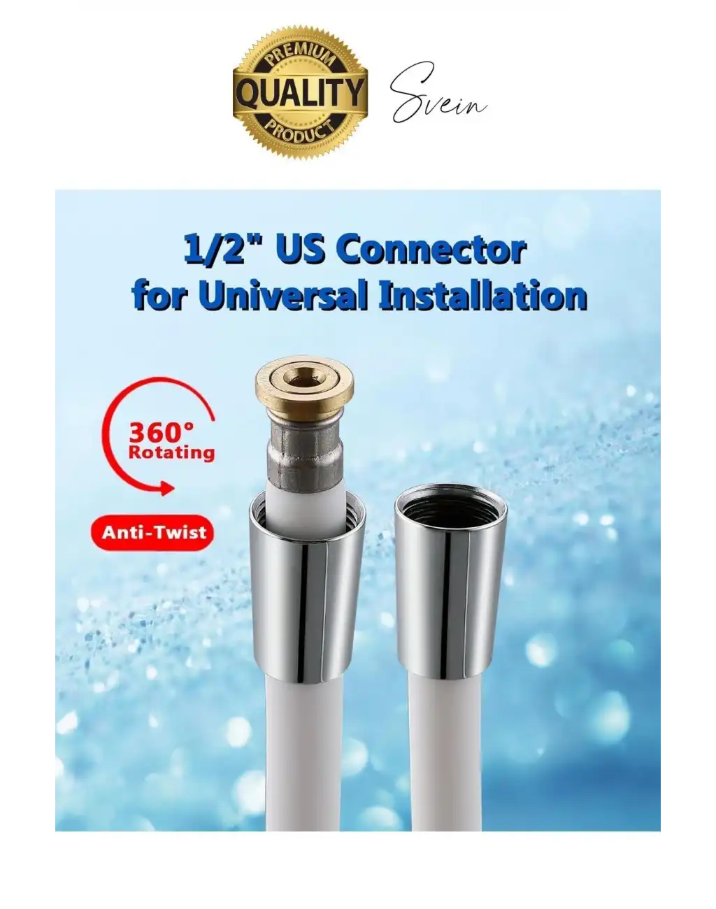 Premium 1,5 mt Beyaz 360 Derece Dönebilen Kıvrılmayan Esnek Yumuşak Silikon Patlamaz Duş Hortumları