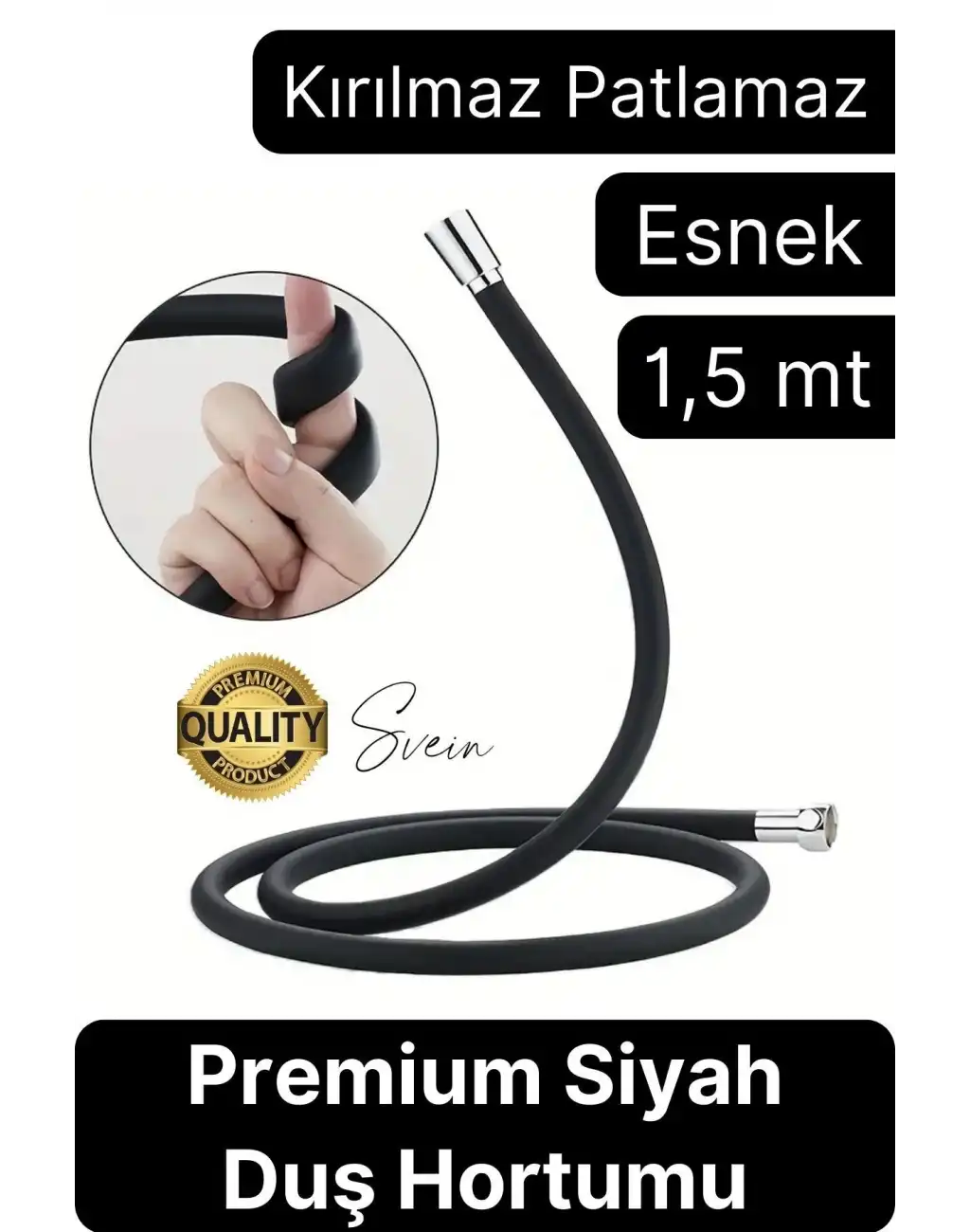 Özel Üretim 1,5 Metre 360 Derece Dönebilen Kıvrılmayan Esnek Yumuşak Silikon Patlamaz Duş Hortumları