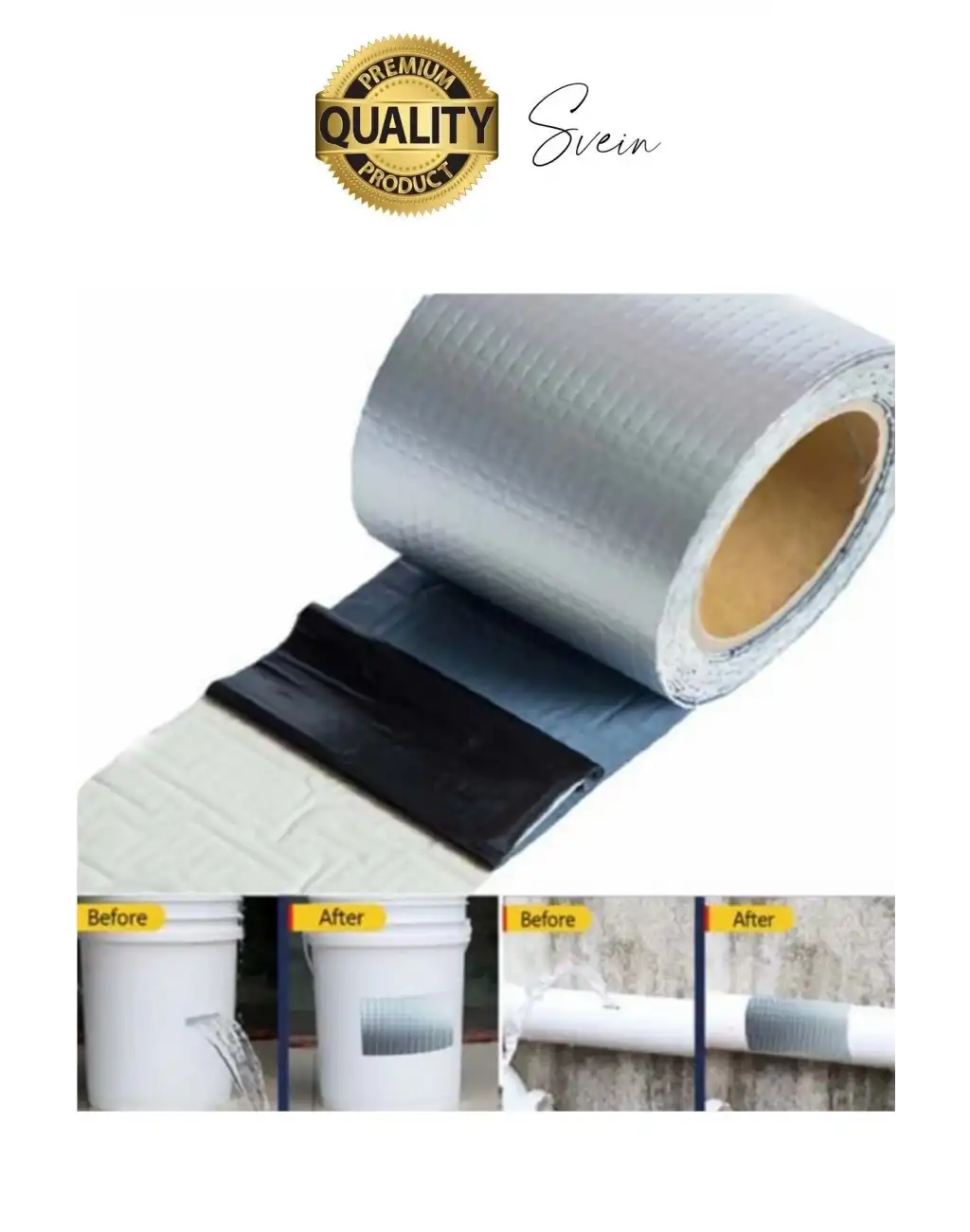 72 mm x 2 mt Su Geçirmez Sızdırmaz Çatı Boru Dayanıklı Çamur Sakız Bant Alüminyum Tamir Bandı