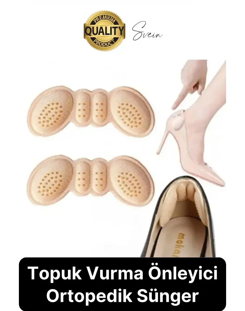 Yumuşak Kaymaz Ayakkabı Topuk Vurma Önleyici Pad 4 mm Konforlu Yara Yapmaz Rahat Spor Ped Sünger