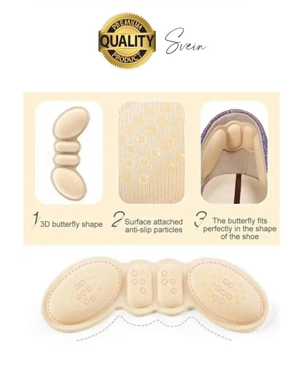 Yumuşak Kaymaz Ayakkabı Topuk Vurma Önleyici Pad 4 mm Konforlu Yara Yapmaz Rahat Spor Ped Sünger