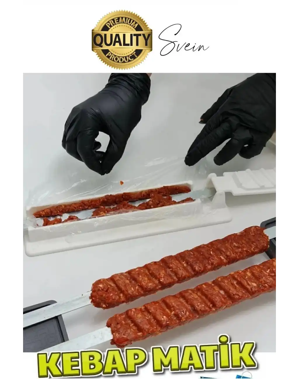 Pratik Kolay Hızlı Adana Urfa Şiş Kebap Yapma Kalıbı Kebapmatik Makinesi Et Hazırlama Aparatı Kutusu