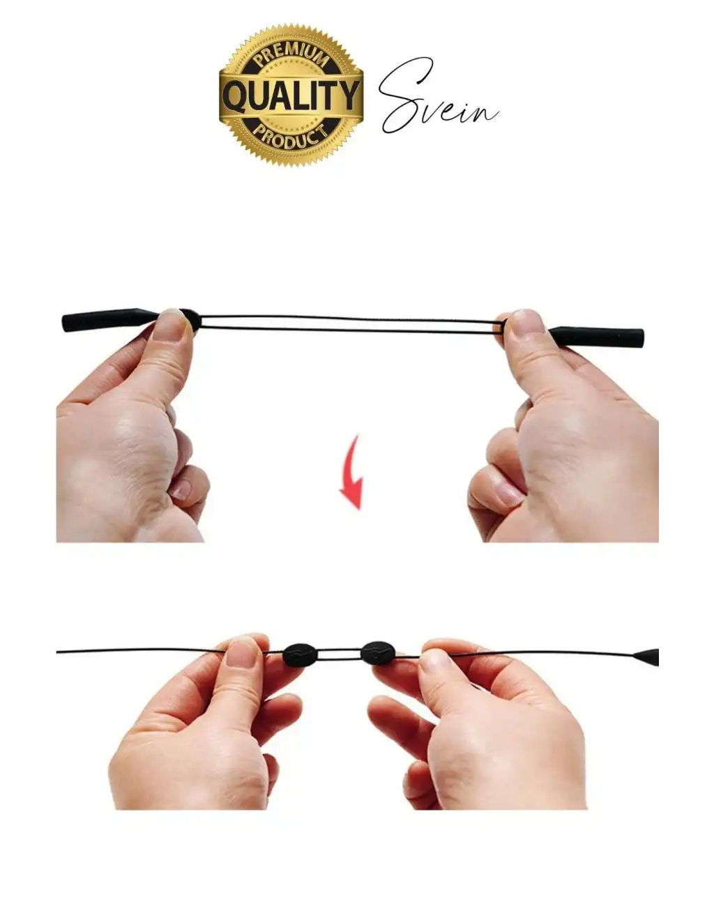 Premium Ayarlanabilir Rahat Kaymaz Çıkmaz Gözlük Arkası Tutucu Askı İpi Zinciri Sporcu Unisex