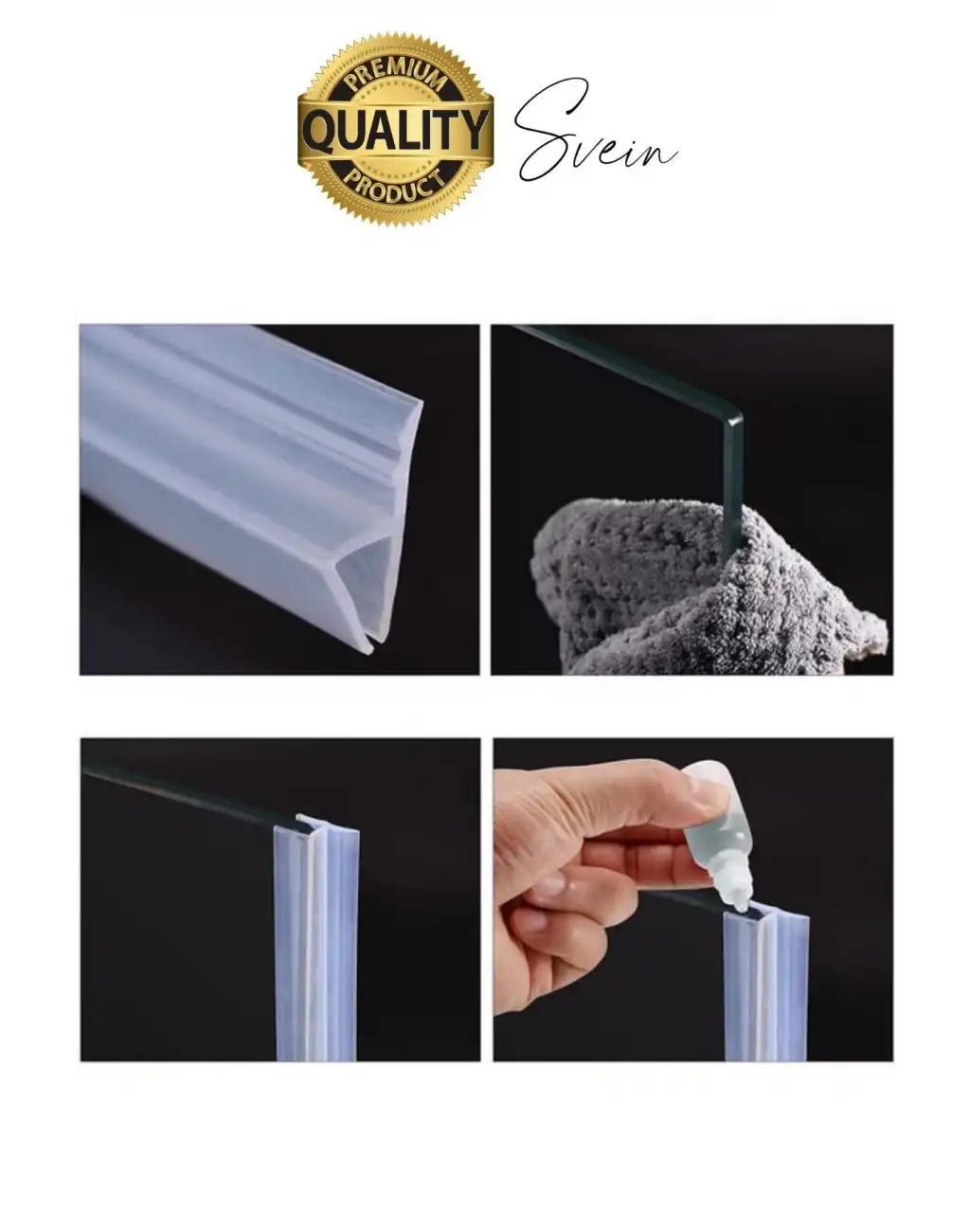 Premium 1.2 cm x 1 mt Cam Silikon Şeffaf Kapı Pencere Kenar Koruyucu Ses Soğuk Geçirmez İzolasyon