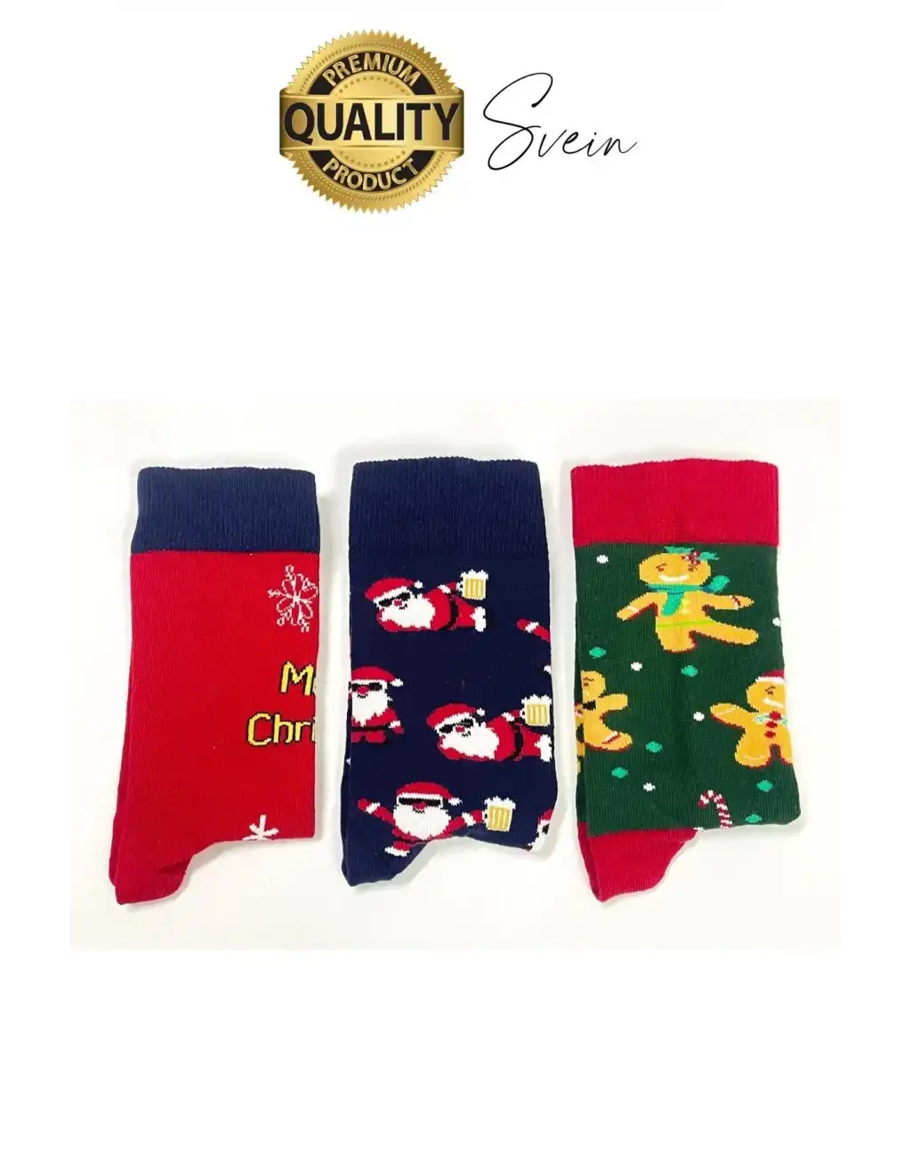 Yılbaşı Hediyesi Yeniyıl Çorap 3 Çift Kutulu Desenli Uzun Renkli Kadın Erkek Unisex Özel Konsept Kış