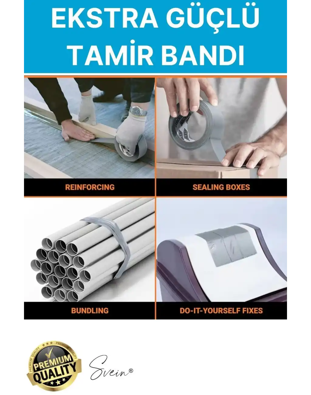 10 Adet 10 mt Mavi Tamir Takviye Kapatıcı Güçlü Onarım Bandı Su Geçirmez Sızdırmaz Dayanıklı Çatlak