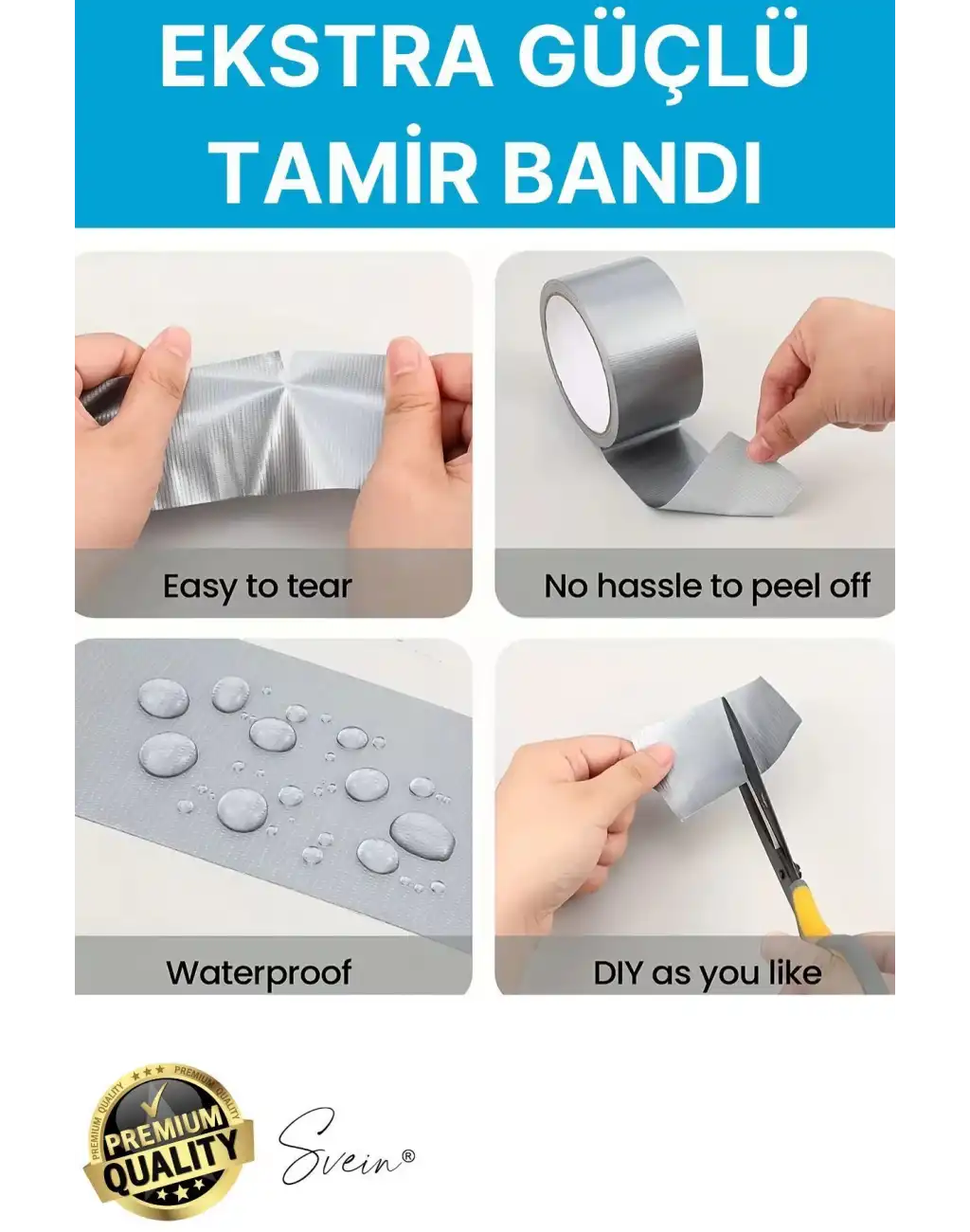 15 Adet 10 mt Mavi Tamir Takviye Kapatıcı Güçlü Onarım Bandı Su Geçirmez Sızdırmaz Dayanıklı Çatlak