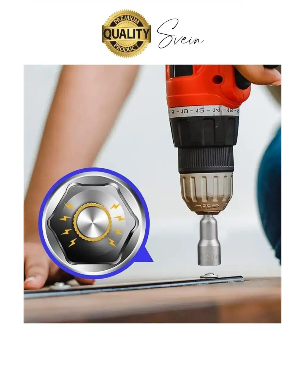 Premium 9 Parça Dayanıklı Somun Sökücü Sıkma Bits Lokma Seti Adaptör Matkap Ucu Altıgen Vidalama