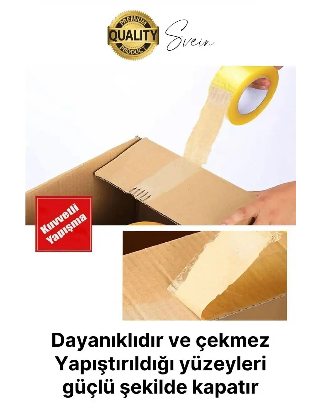 Ekstra Güçlü Yeni Formül 6 Adet 45 mm x 100 mt Koli Bandı Şeffaf Dayanıklı Bant Taşınma Ambalaj