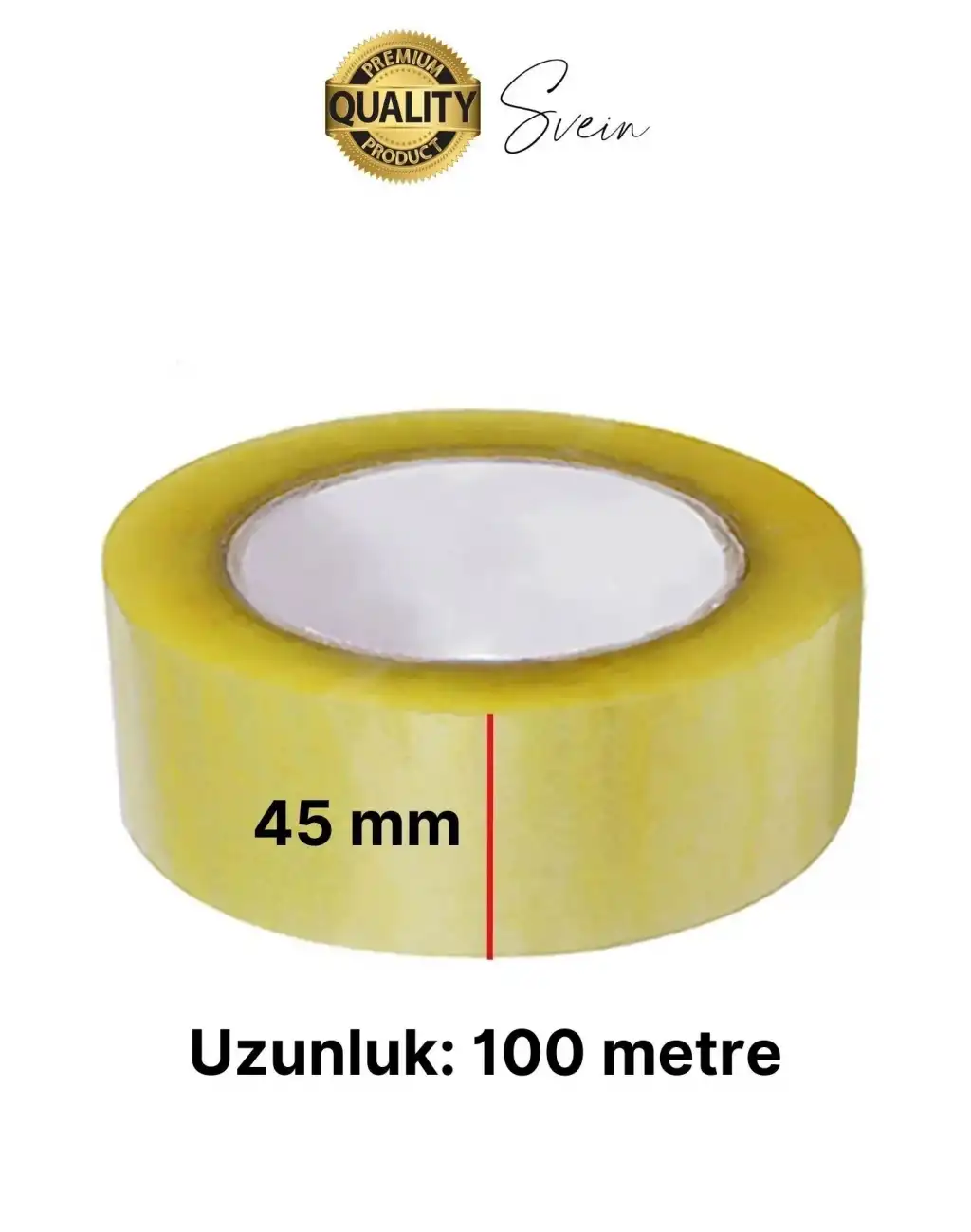 Ekstra Güçlü Yeni Formül 12 Adet 45 mm x 100 mt Koli Bandı Şeffaf Dayanıklı Bant Taşınma Ambalaj
