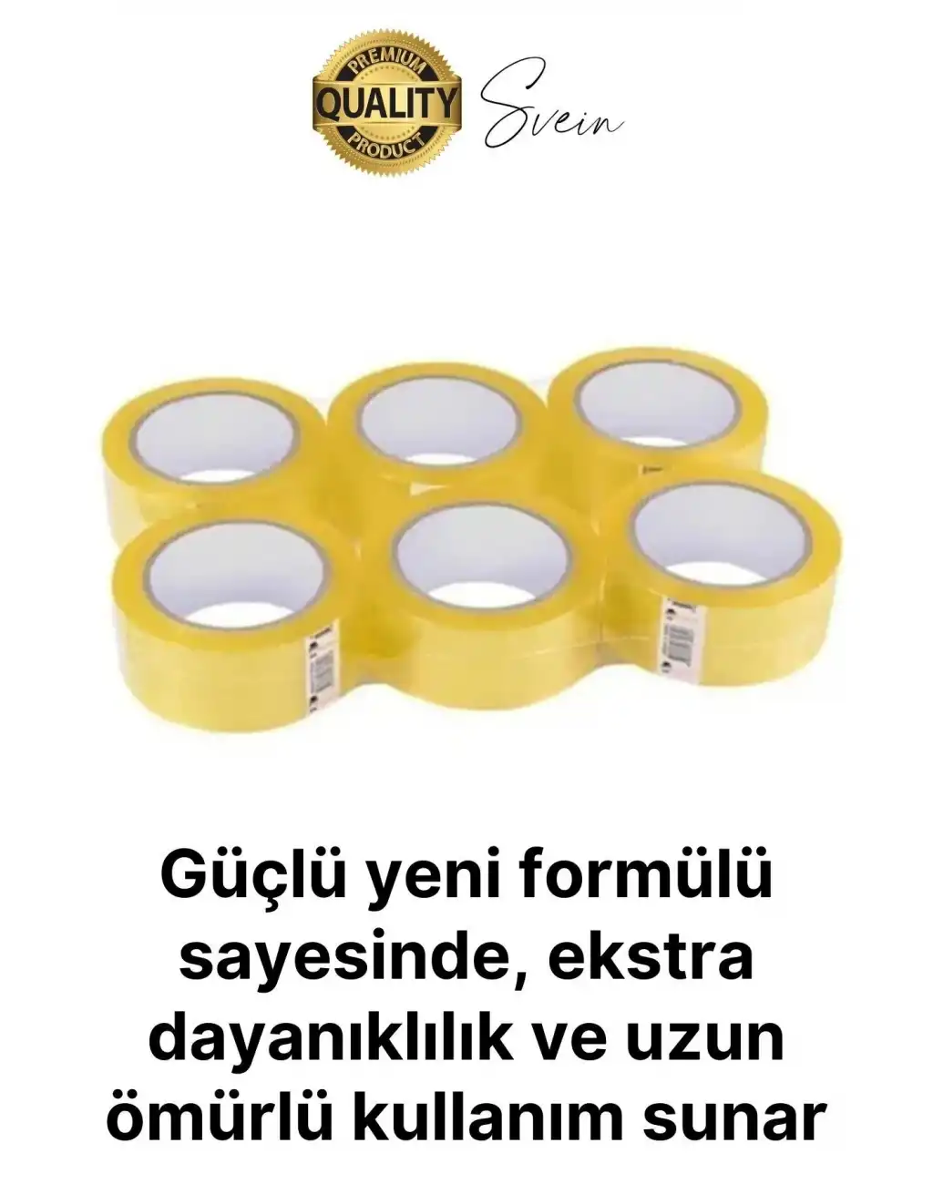 Ekstra Güçlü Yeni Formül 1 Adet 45 mm x 100 mt Koli Bandı Şeffaf Dayanıklı Bant Taşınma Ambalaj