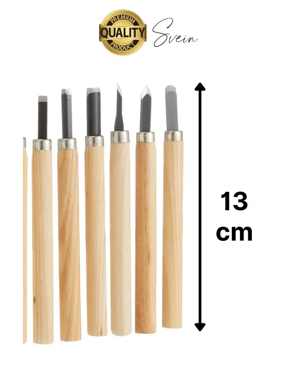 Premium Paslanmaz Ahşap El Oyma Bıçak Seti 12 Parça Siyah Uç İskarpela Hobi Profesyonel İşleme Aleti