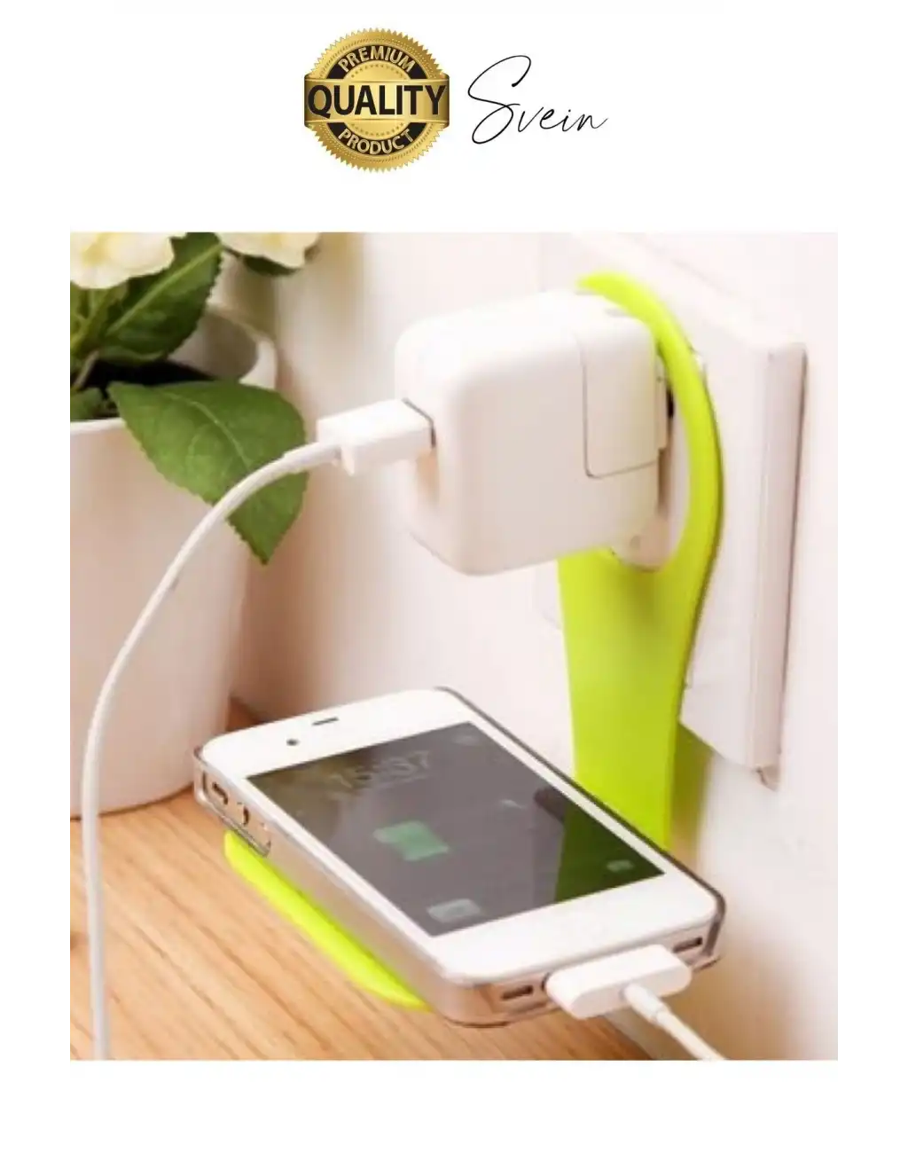 Pratik Priz Telefon Tutucu Şarj Askısı Standı Dekoratif Katlanır Plastik Adaptör Kablo Düzenleyici