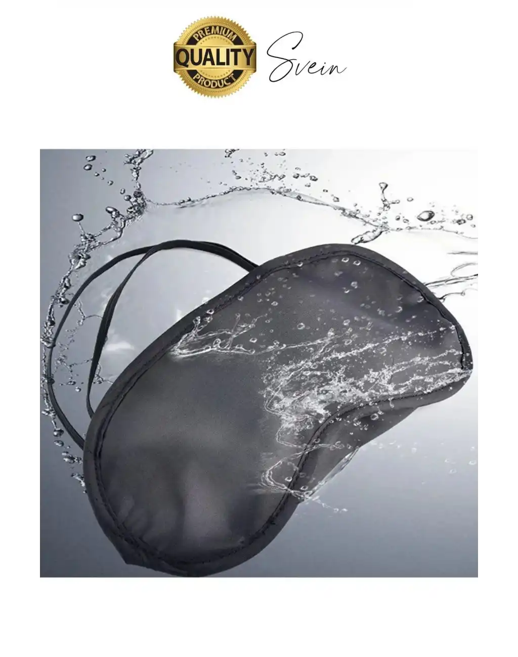 Rahat Unisex Yıkanabilir Uyku Maskesi Işık Önleyici Geçirmez Siyah Konforlu Esnek Göz Seyahat