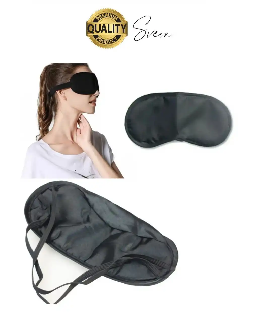 Rahat Unisex Yıkanabilir Uyku Maskesi Işık Önleyici Geçirmez Siyah Konforlu Esnek Göz Seyahat