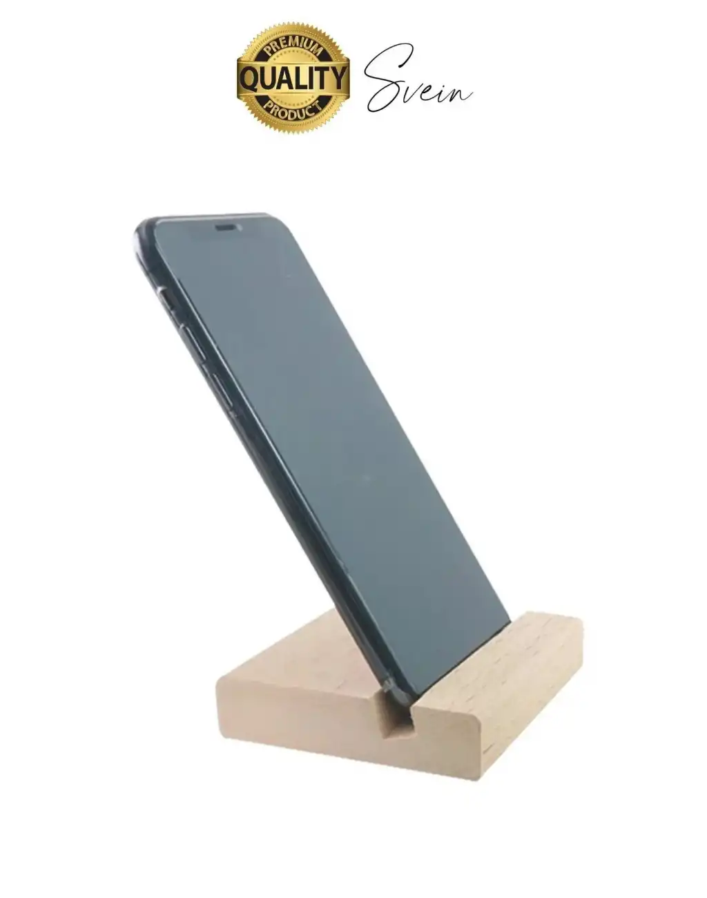 Doğal Masaüstü Ahşap Cep Telefonu ve Tablet Standı Natural Görünüm Şık İphone Android İos Uyumlu