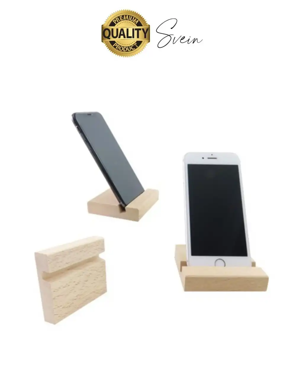 Doğal Masaüstü Ahşap Cep Telefonu ve Tablet Standı Natural Görünüm Şık İphone Android İos Uyumlu