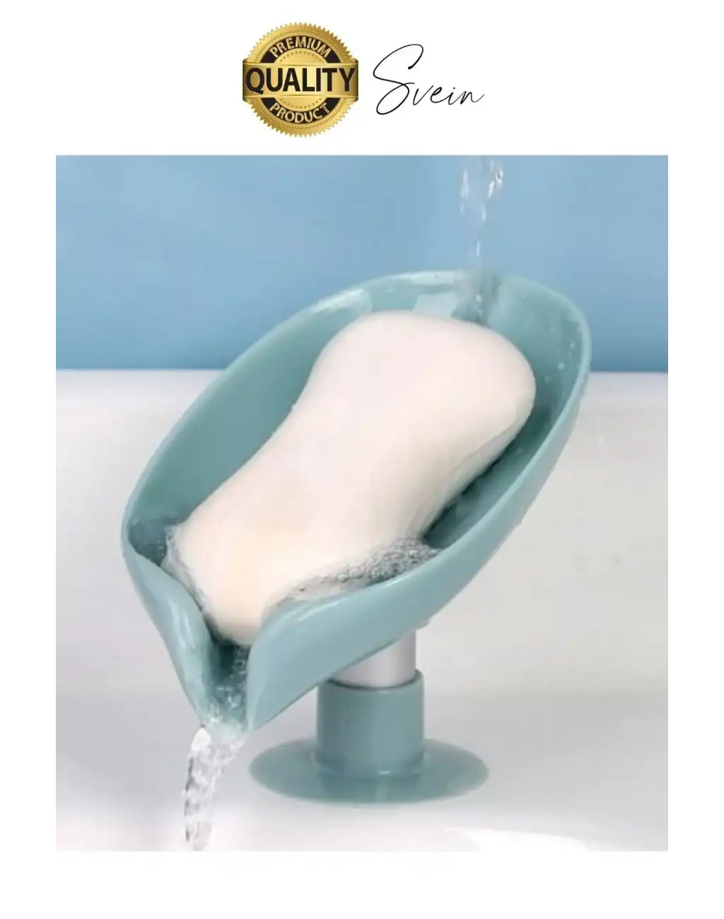 Vantuzlu Su Tutmaz Giderli Katı Sabunluk Süngerlik Tezgah Üstü Pratik Dekoratif Şık Tutunabilen