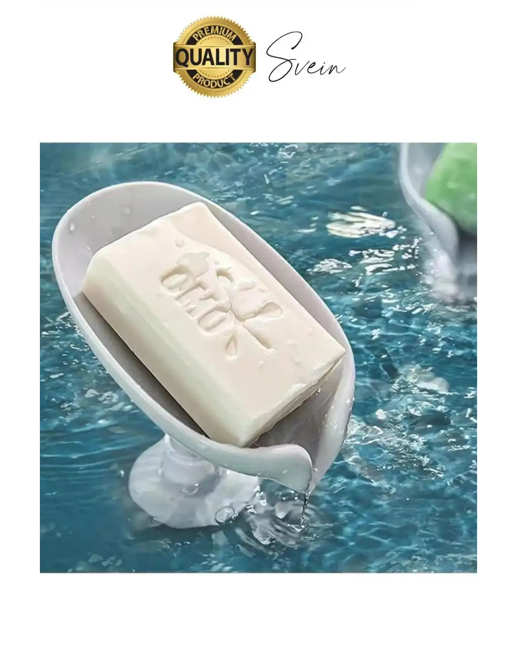 Vantuzlu Su Tutmaz Giderli Katı Sabunluk Süngerlik Tezgah Üstü Pratik Dekoratif Şık Tutunabilen