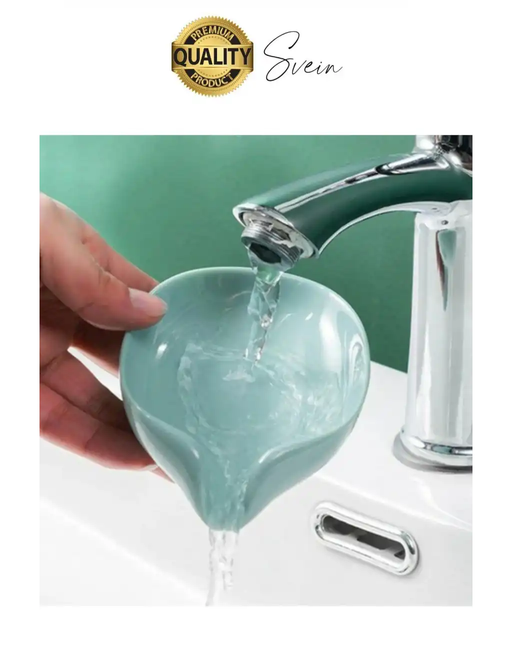 Vantuzlu Su Tutmaz Giderli Katı Sabunluk Süngerlik Tezgah Üstü Pratik Dekoratif Şık Tutunabilen