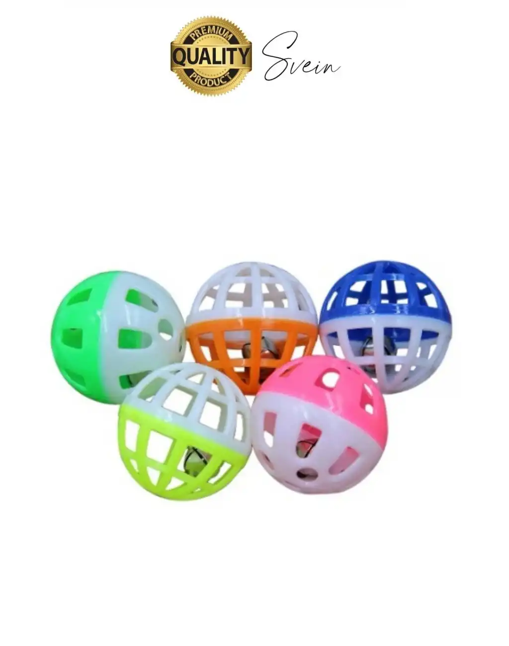 Hareketli 3.5 cm Çıngıraklı Kedi Köpek Evcil Hayvan Oyun Topu Plastik Zil Oyuncağı Eğitici