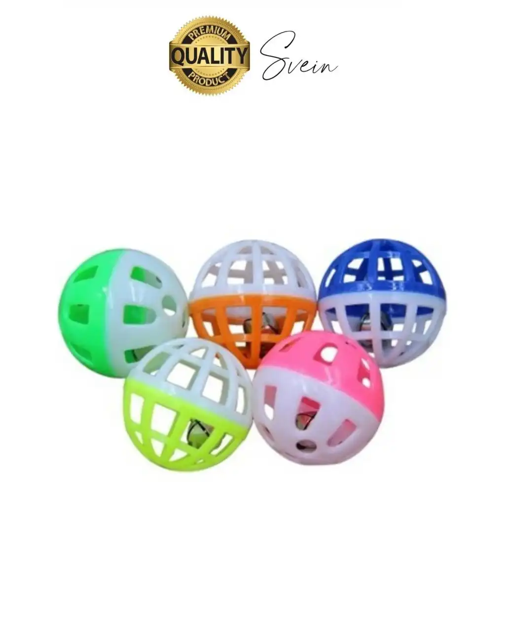 Hareketli 3.5 cm Çıngıraklı Kedi Köpek Evcil Hayvan Oyun Topu Plastik Zil Oyuncağı Eğitici