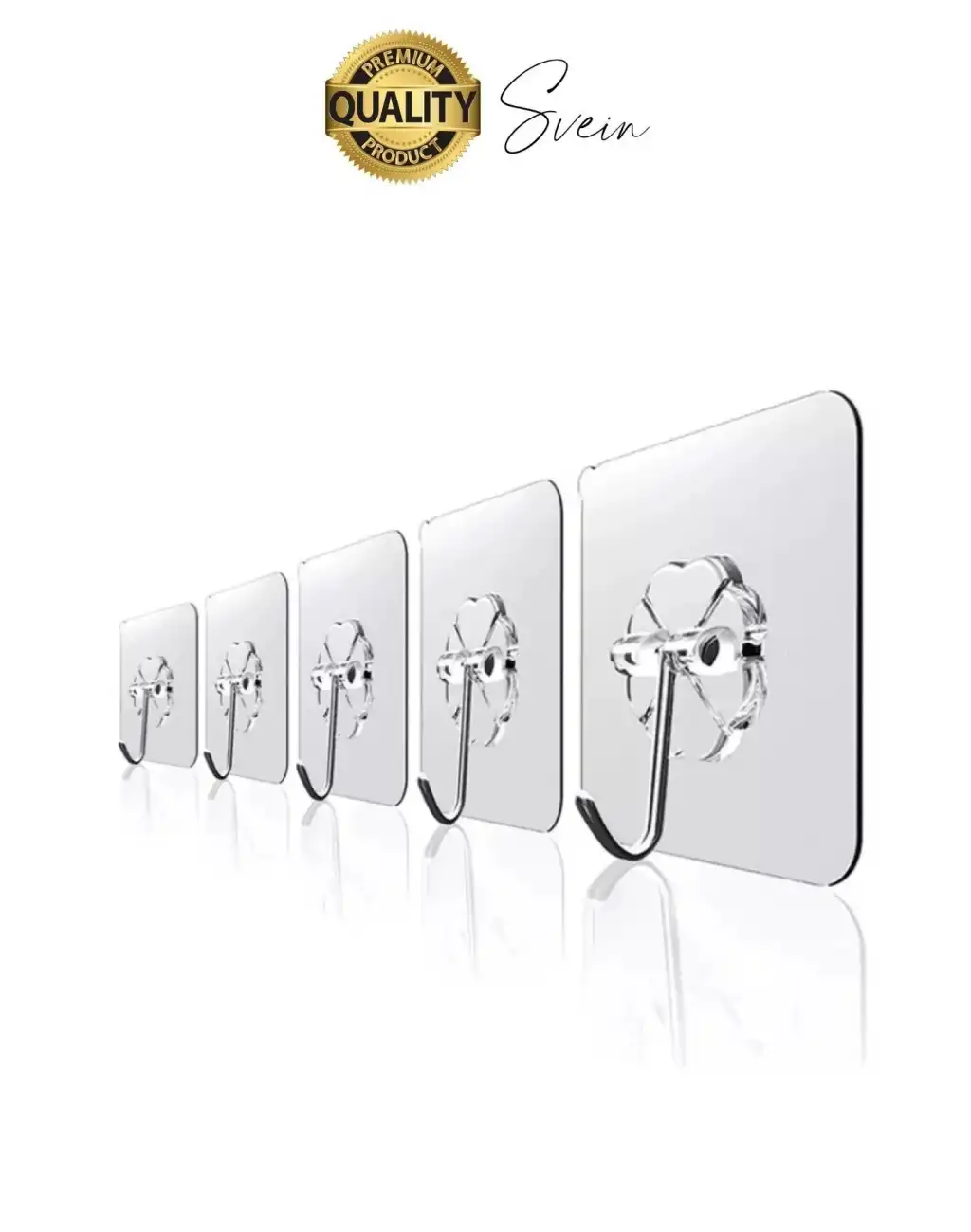 Özel Üretim 5 Adet Kendinden Yapışkanlı Askı Şeffaf Güçlü Anahtar Kapı Duvar Metal Kanca Çok Amaçlı