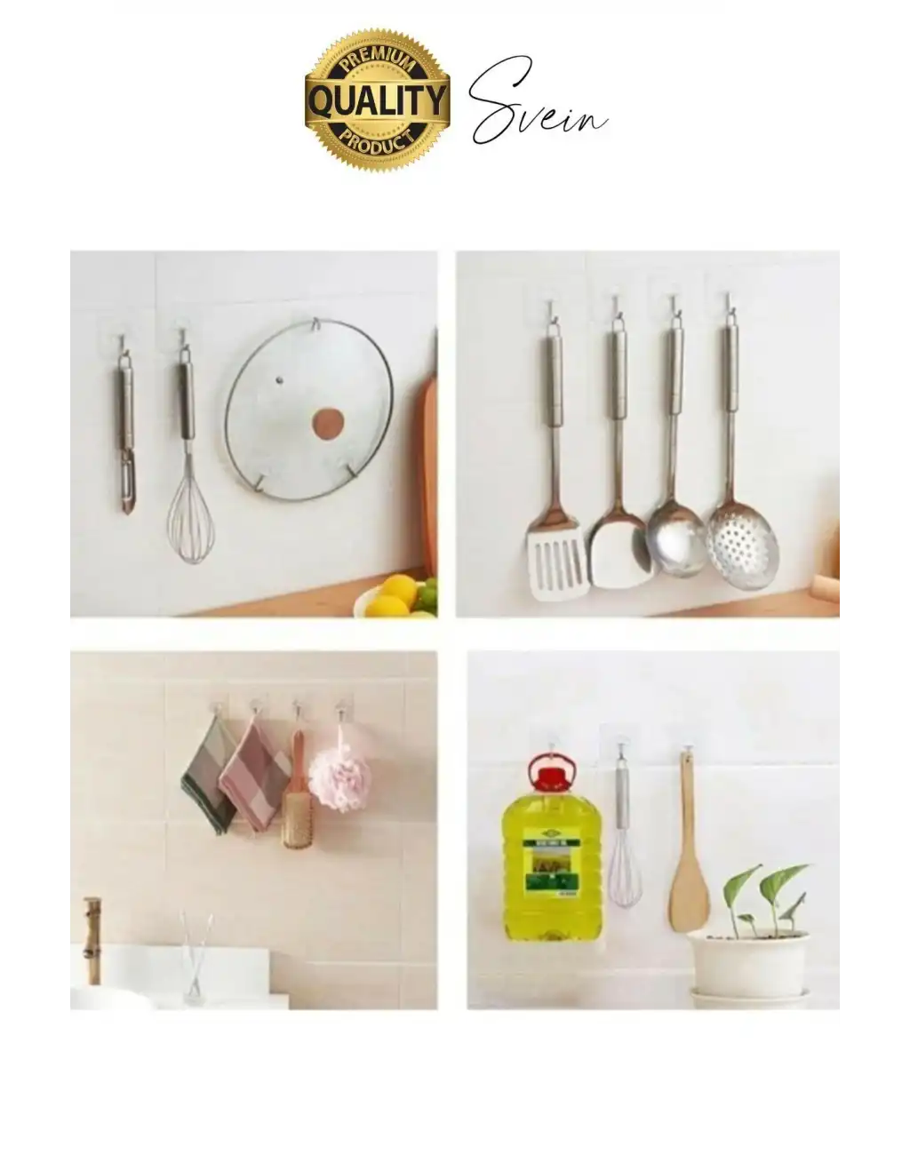 Özel Üretim 5 Adet Kendinden Yapışkanlı Askı Şeffaf Güçlü Anahtar Kapı Duvar Metal Kanca Çok Amaçlı