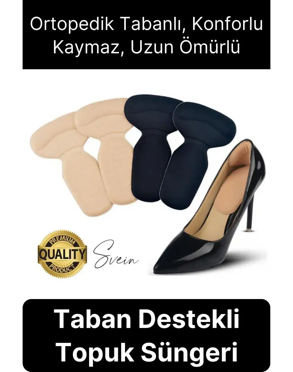 Premium Kullanışlı Yeni Nesil Taban Destekli Ped Vurma Önleyici T Şekilli Topuklu Ayakkabı Konforlu