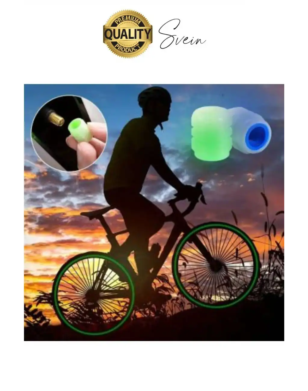 Özel Üretim Yeşil Fosforlu Sibop Kapağı 4 Set Tüm Araçlarla Uyumlu Gece Parlayan Sibob Jant Tekerlek