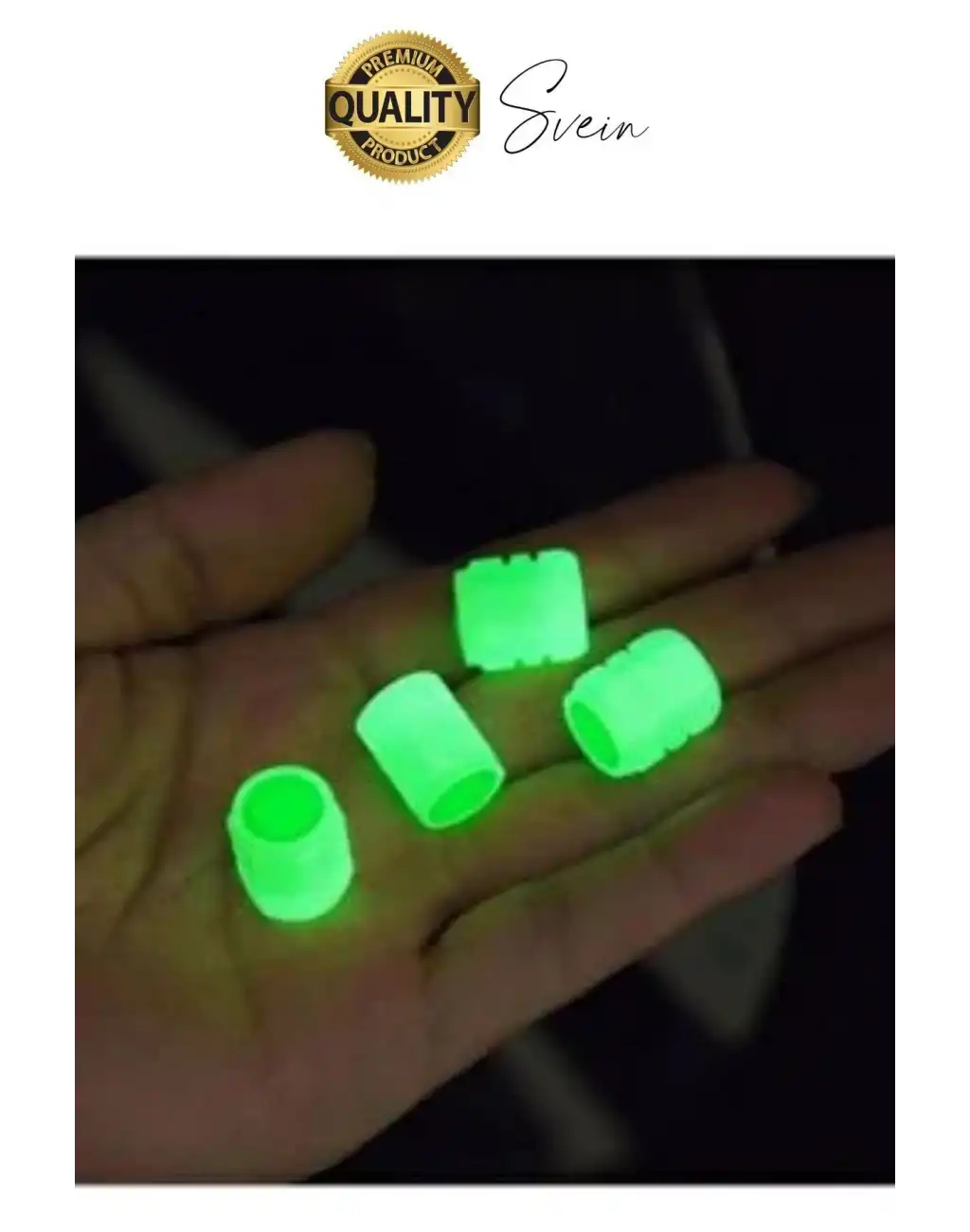 Özel Üretim Yeşil Fosforlu Sibop Kapağı 4 Set Tüm Araçlarla Uyumlu Gece Parlayan Sibob Jant Tekerlek