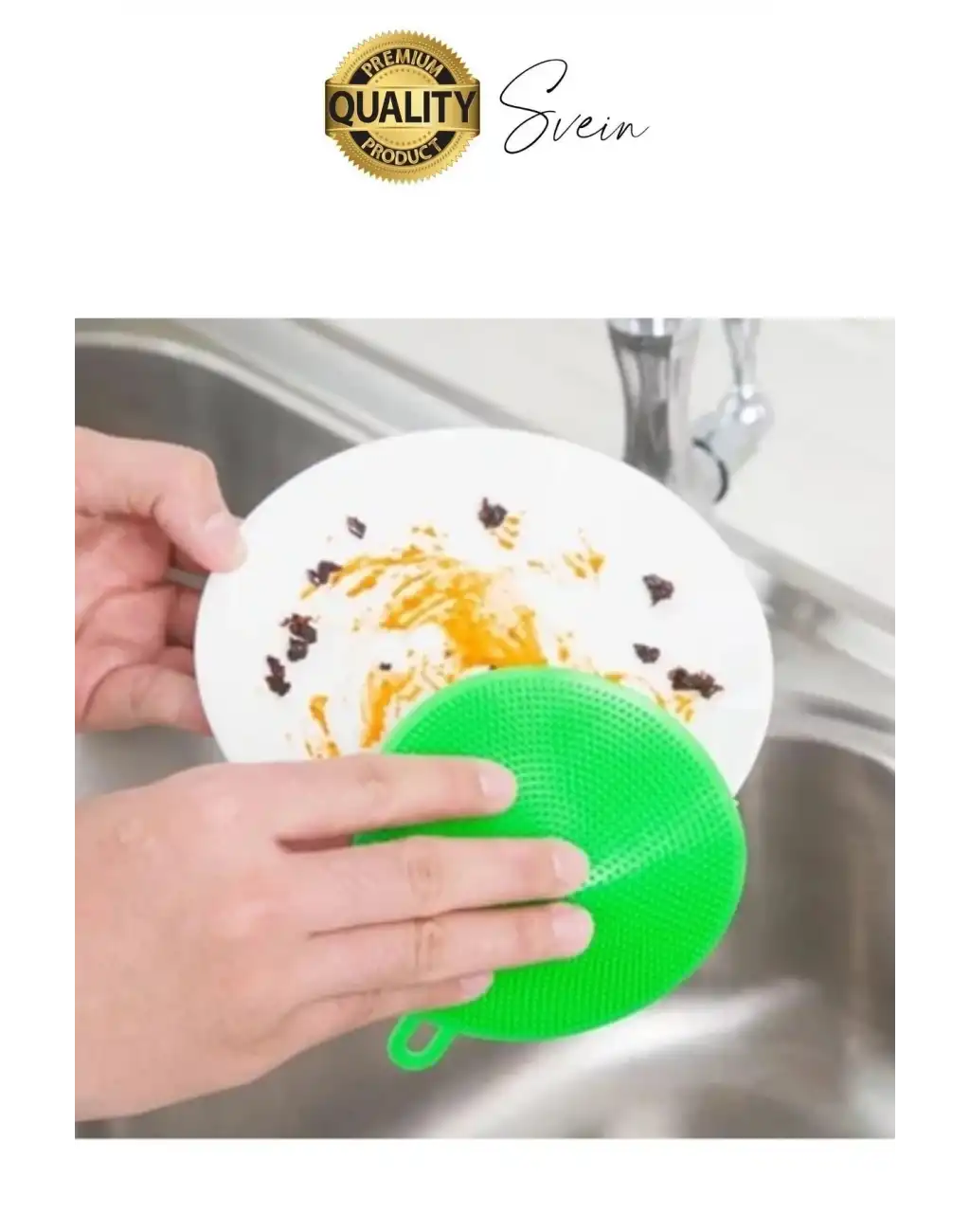 Pratik 2li Tükenmeyen Silikon Bulaşık Yıkama Fırçası Isıya Dayanıklı Su Emici Sünger Yuvarlak