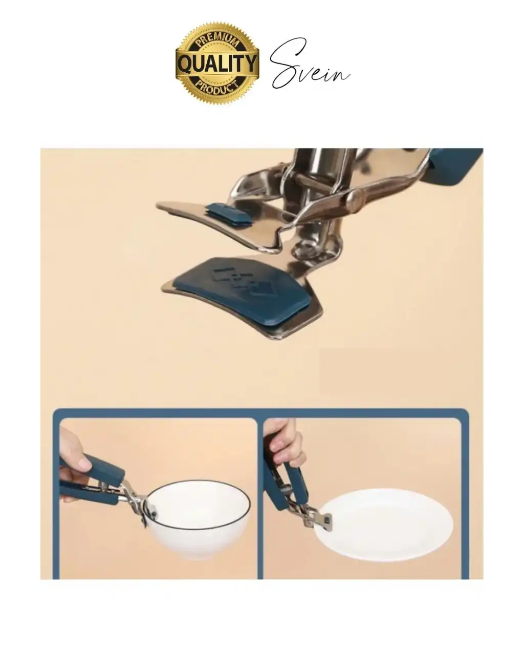 Dayanıklı Sıcak Tabak Tepsi Tava Kase Tutucu Aparat El Yakmaz Ayarlanabilir Tekli Tutma Sapı