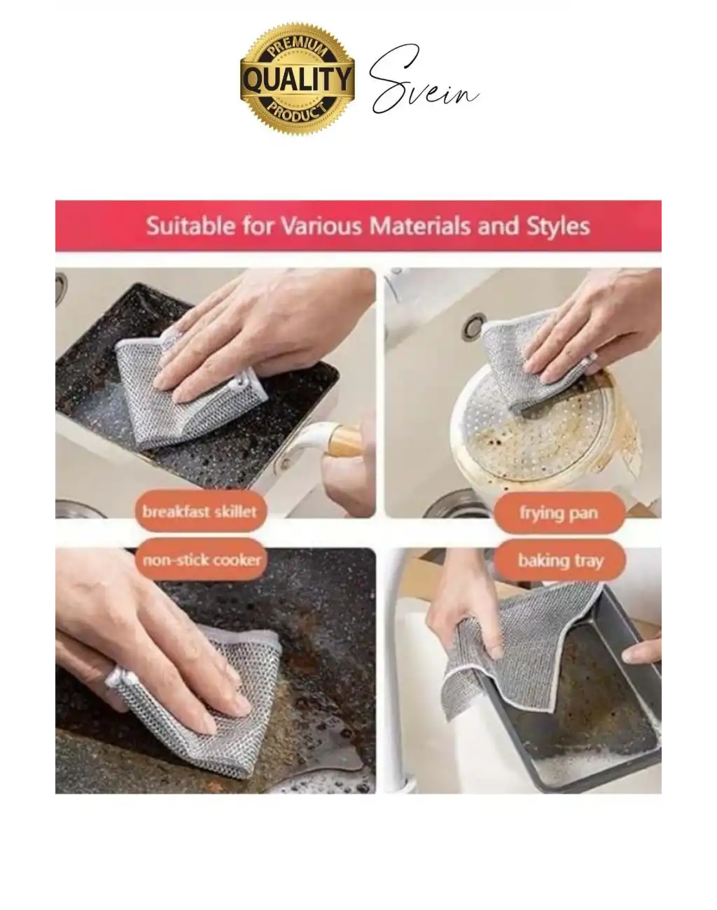 Çok Fonksiyonlu Tencere Tava Ovma Bezi Çizmez Tel Bulaşık Pas Silebilen Kolay Durulama Kopmaz