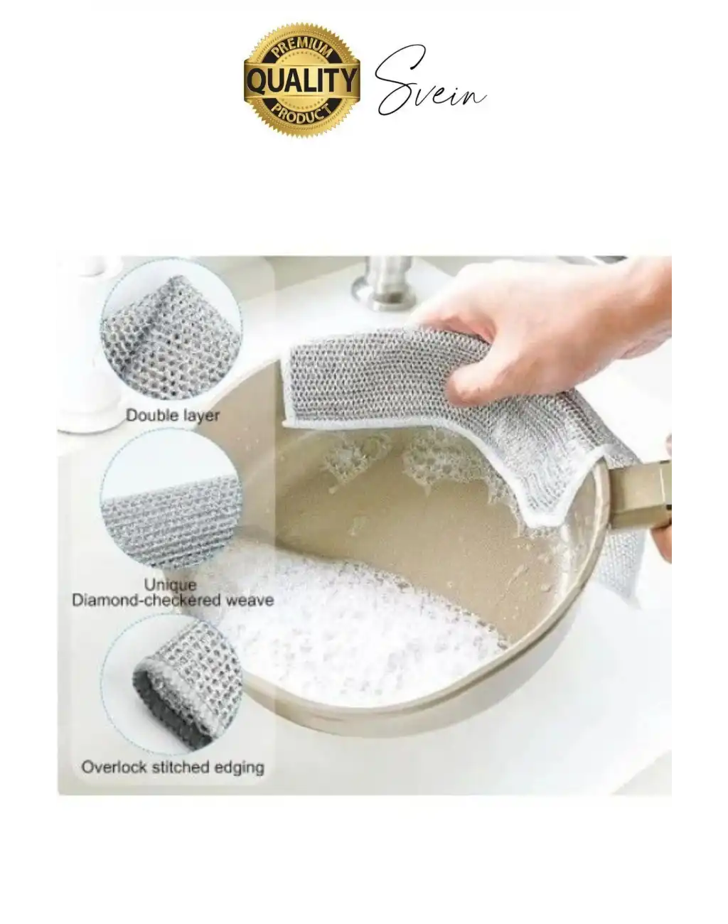 Çok Fonksiyonlu Tencere Tava Ovma Bezi Çizmez Tel Bulaşık Pas Silebilen Kolay Durulama Kopmaz