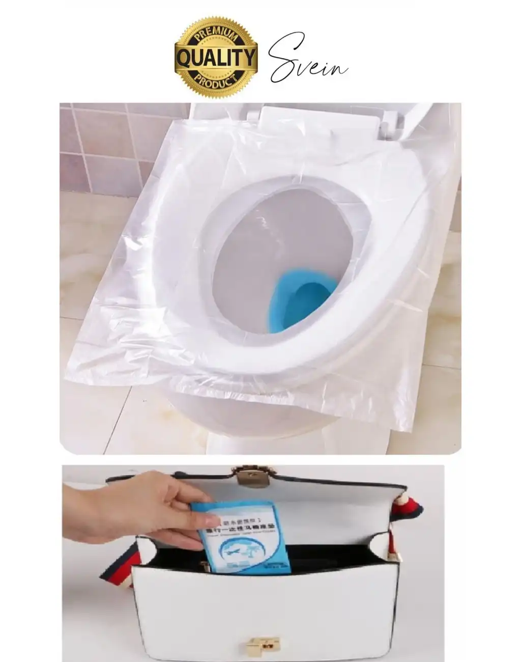 50 Adet Pratik Hijyenik Tek Kullanımlık Klozet Kapağı Pedi Örtüsü Yeni Sezon Koruyucu Kirletmez