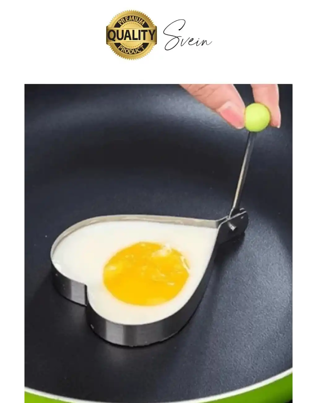 Paslanmaz Metal Kalp Şeklinde Omlet Krep Kalıbı Özel Model Uzun Ömürlü Yanmaz Yapışmaz Portatif