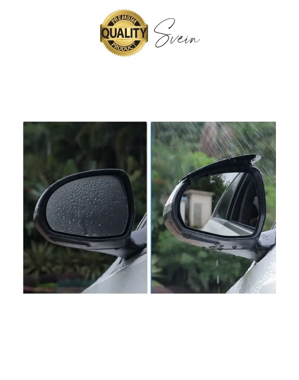 Dayanıklı Araba Ayna Yağmur Koruyucu Siper Karbon Desenli Oto Aksesuar Uyumlu Kolay Montaj 1 Çift