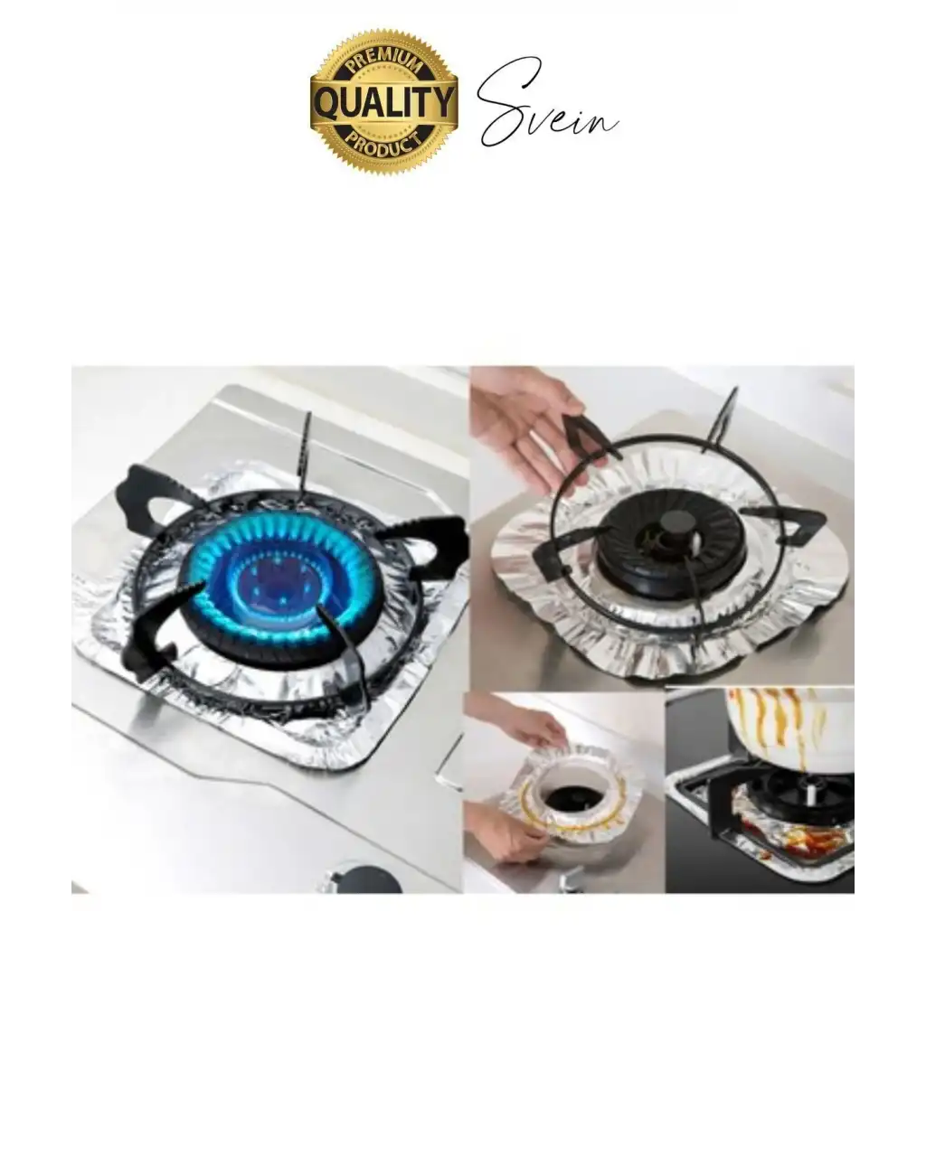 Dayanıklı 10 Adet Alüminyum Ocak Koruyucu Folyo Kare Kir Bırakmaz Yağ Sıçrama Yanmaz Yapışmaz Gümüş