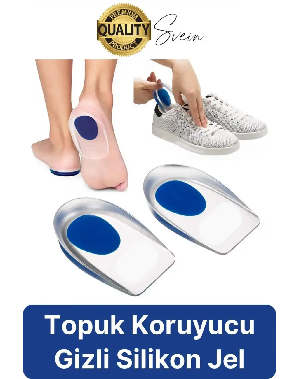 Özel Üretim Kadın Darbe Emici Topuk Silikonu Rahat Konforlu Yumuşak Taban Koruyucu Ped Diken