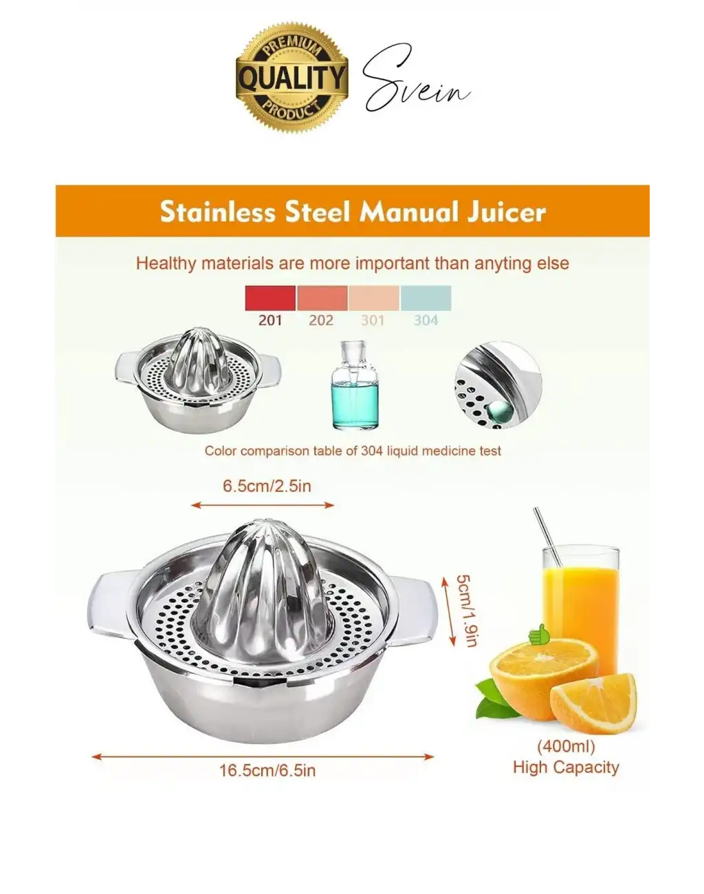 Paslanmaz Çelik Limon ve Nar Sıkacağı Narenciye Mutfak El Aleti Pratik Sıkacak Yıkanabilir Hijyenik
