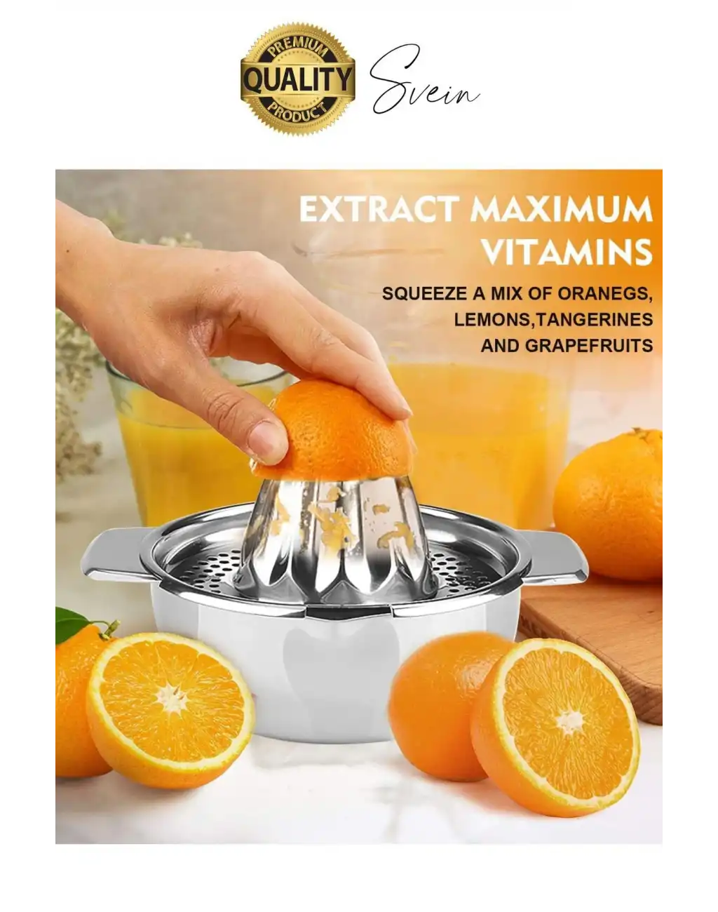 Paslanmaz Çelik Limon ve Nar Sıkacağı Narenciye Mutfak El Aleti Pratik Sıkacak Yıkanabilir Hijyenik