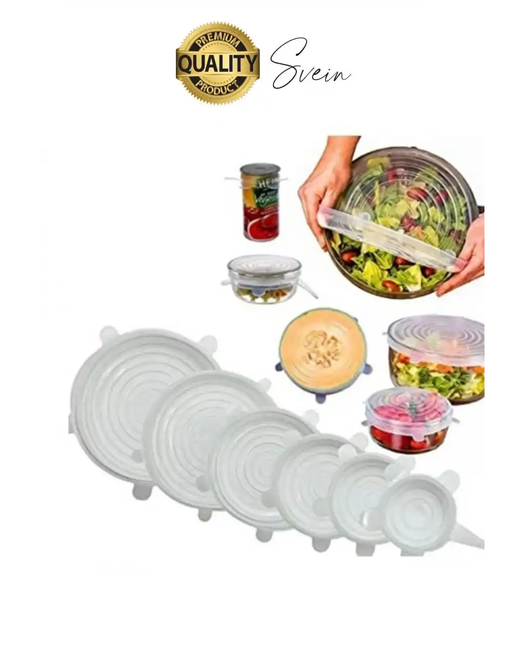 Sızdırmaz 6lı Silikon Kase Kavanoz Kapatma Kapak Seti Esnek Uyumlu Yırtılmaz Streç Saklama Kabı