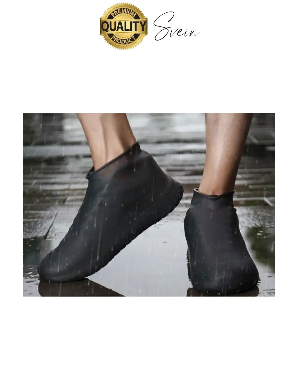 Yüksek Kaliteli Yırtılmaz Ayakkabı Koruyucu Kılıf Örtü Kaplama Su Geçirmez Dayanıklı Koruyucu Siyah