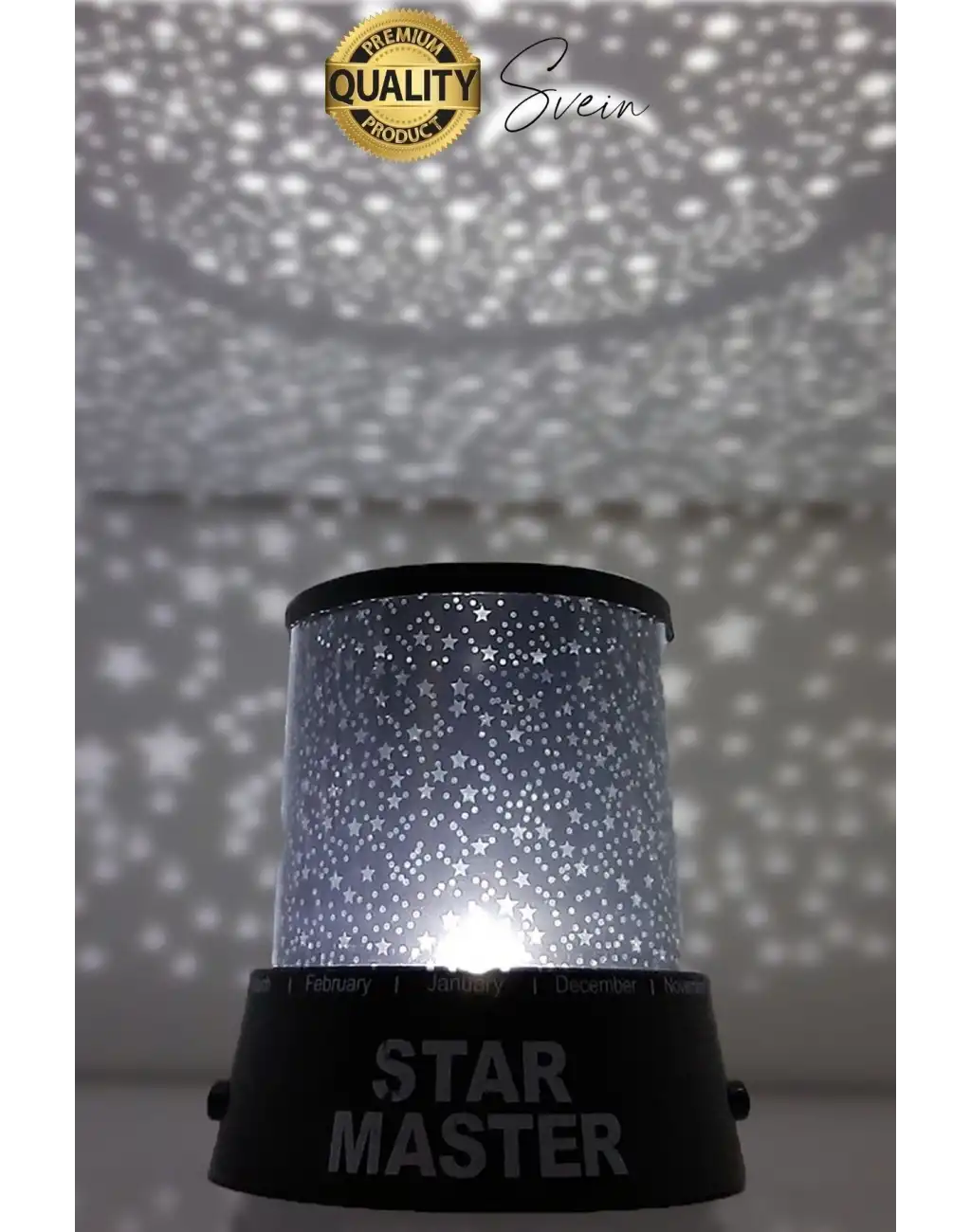Premium Işık Yansıtmalı Yıldız Projeksiyon Gece Lambası Masa Üstü Pilli ve Usb Tavan Duvar Ambiyans